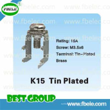 Piezas de Metal K15 Estaño Estampado / Bloque Terminal Eléctrico / Terminal de Alimentación Blo